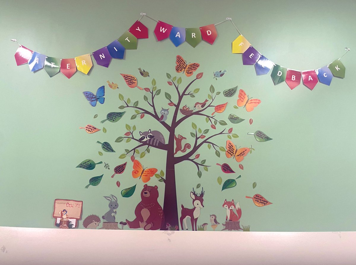 Wonderful afternoon on Maternity Ward <a href="/gloshospitals/">Gloucestershire Hospitals NHS Foundation Trust</a> today. Thank you to Kat (matron) for sharing all of their fantastic improvement ideas and initiatives. I particularly liked the staff feedback tree <a href="/sagefemme2000/">Lisa Stephens</a> <a href="/glosLMNS/">Gloucestershire Local Maternity & Neonatal System</a>