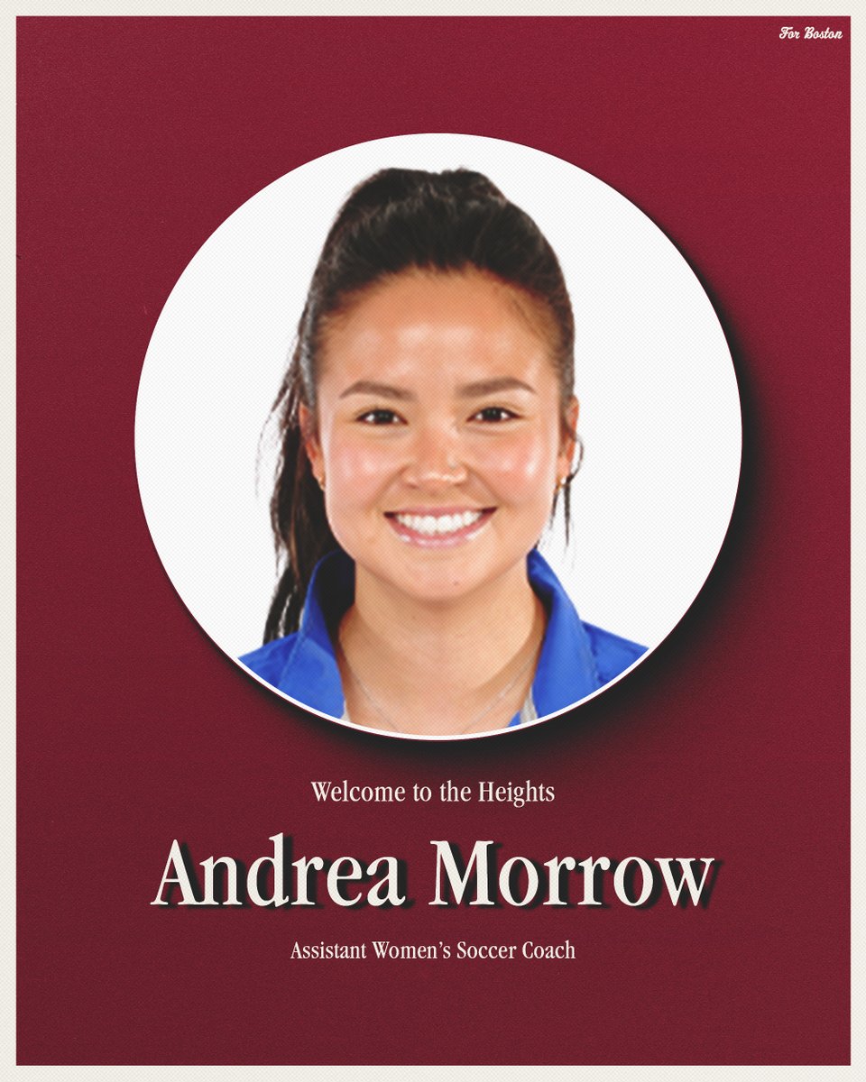 BC_WSOC's tweet photo. Excited to have Andrea Morrow join the coaching staff!

📰https://t.co/mqNnMoT1al https://t.co/YkOUFBwXIl