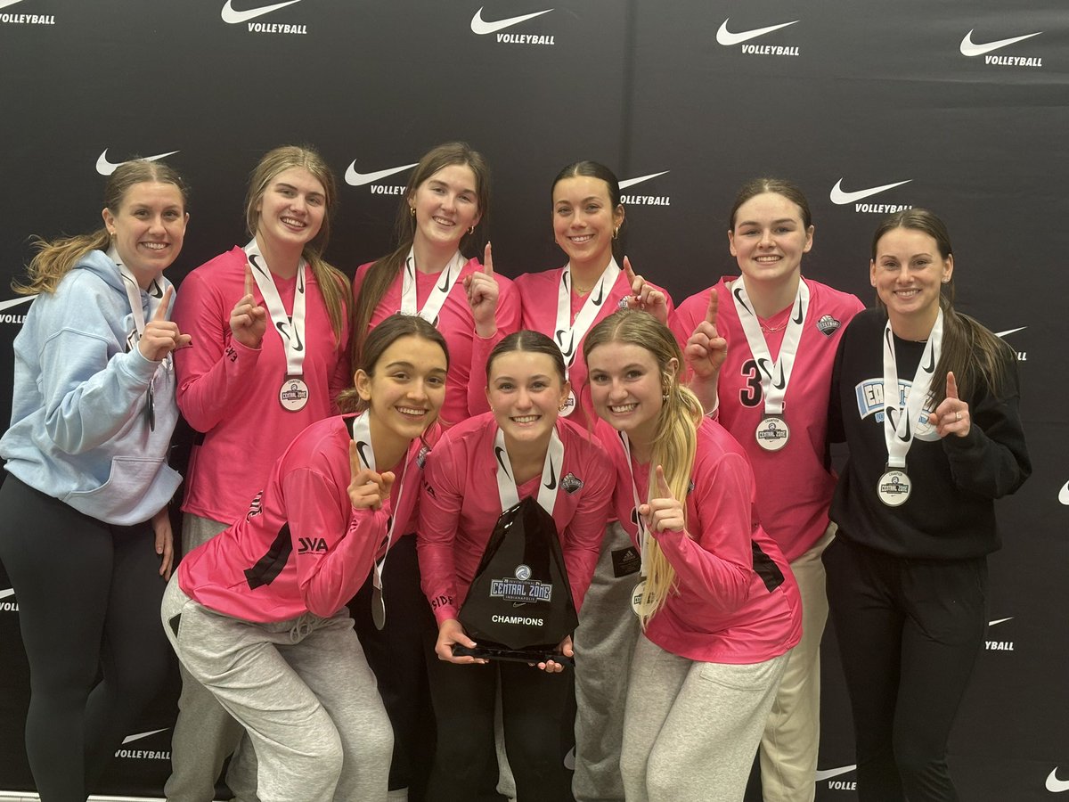 ESVBC 18U Ninjas, 1st place gold bracket in 18 Premier at Central Zone! More impressive is they won last 4 matches with only 6 players and the libero playing middle! #esvbcstrong