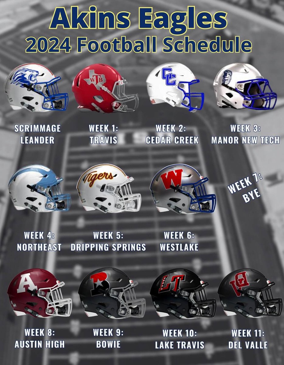 2024 <a href="/Akins_Football/">Akins Eagles Football</a> Schedule!