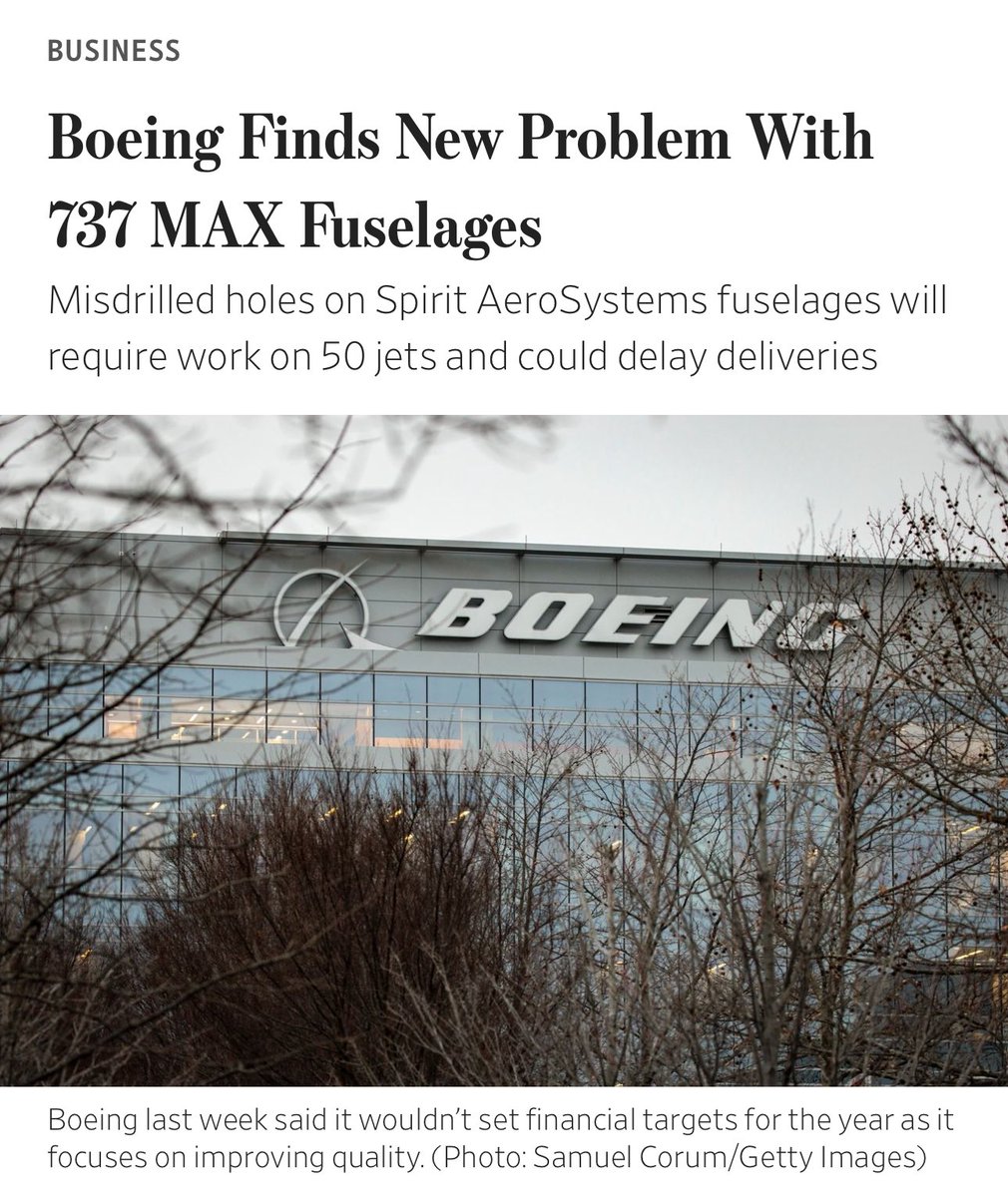 RobertMSterling's tweet photo. My father in law is a retired Boeing engineer.

(No, this isn’t one of those “we can’t, we don’t know how” memes. For once, I’m serious.)

The entire time I’ve known him, he’s complained that “MBA bean counters” from McDonnell Douglas ruined Boeing and would get people killed.

I used to ignore him. After all, I’m an “MBA bean counter” myself. I figured he was just annoyed that a Wharton graduate half his age wouldn’t let him gold-plate everything he and his team designed.

As Boeing suffers more safety mishaps, though, it’s becoming undeniable to me just how right he and other Boeing engineers have been. The company’s outsourcing of supply chains and obsession with reducing balance-sheet capital have been unmitigated disasters.

The only way for Boeing to survive at this point is to return to its roots as an engineering-driven company with a culture laser-focused on safety. If that means tanking the company’s ROIC for a few years, so be it. If they have to re-acquire and re-integrate Spirit, then go ahead and do so (at this rate, they’ll be able to just buy Spirit out of chapter 11 next year).

But the current path for Boeing simply isn’t sustainable. They need to do something different, and they need to do it now.