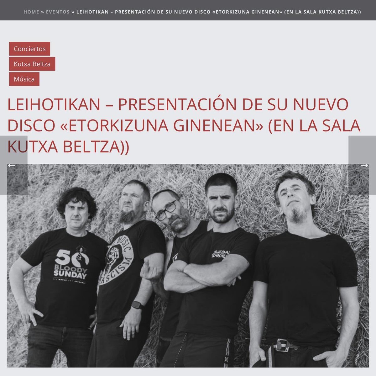 ‼️‼️KASU‼️‼️ Martxoaren 14an lan berria BILBOn aurkeztuko dugu Kafe Antzokia n!!! Animatu!!! 
⬇️SARRERAK⬇️

sarrerak.kafeantzokia.eus/web/?menu=138&…
 El 14 de marzo presentamos el disco en BILBO!!!
Anímate!!! 
⬇️ENTRADAS⬇️
sarrerak.kafeantzokia.eus/web/?menu=138&…