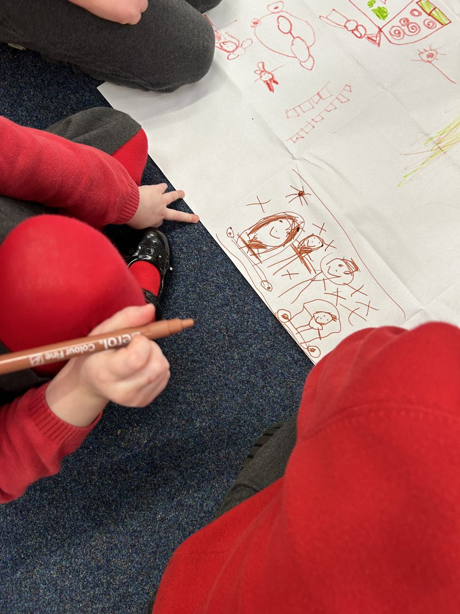 As part of Children’s mental health week we have been talking about what matters to us and what makes us happy. We drew picture to share with our friends. <a href="/PrimaryWynndale/">Wynndale Primary</a> @HbhmW