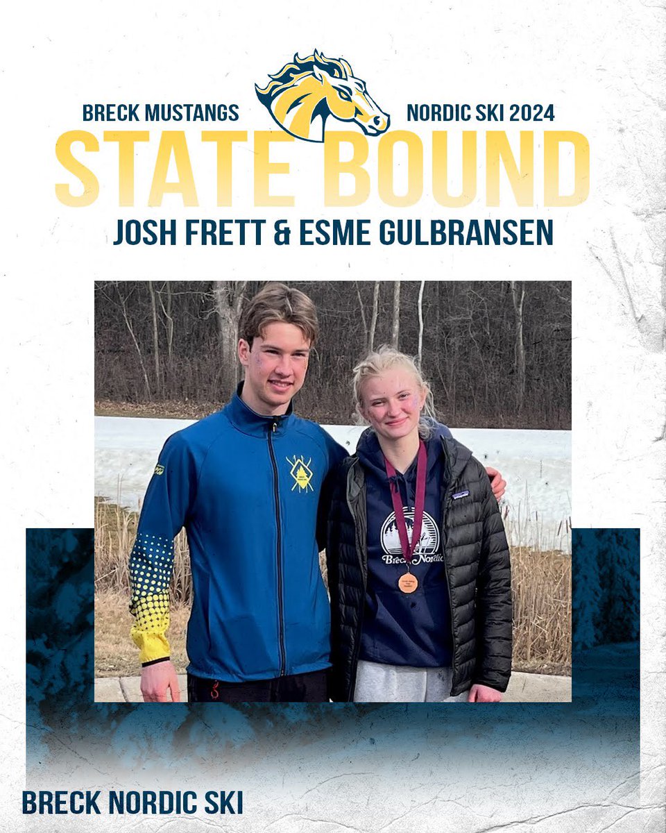 BreckAthletics's tweet photo. Congratulations to our #BreckNS skiers, Esme Gulbransen ‘25 and Josh Frett ‘25 for advancing to the State Tournament at today’s Section meet! https://t.co/XR0PYw5TuG