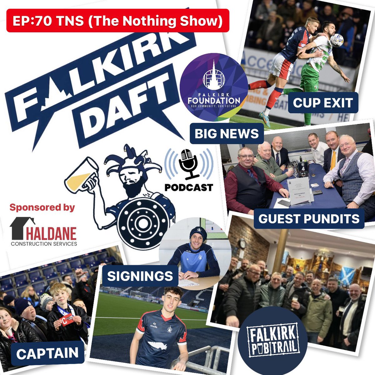 🆕🎙️EP:70 TNS (The Nothing Show)

“Dancing in the streets of Total Network Solutions”

🔵 Review the cup exit with Bairns fans &amp; club sponsors FFIT T8 (AKA Iain, Alisdair &amp; Mark) 🧢
⚪️ Pub Trail? Completed it 🍻✅
🔵 &amp; <a href="/falkirkfcf/">Falkirk Foundation</a> stadium plans 🏟️

📺 🎧📱falkirkdaft.co.uk