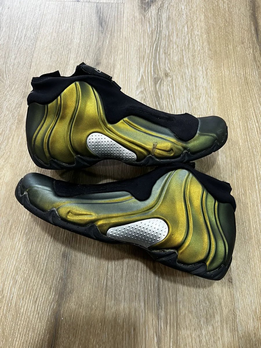Nike Air Flightposite 'Metallic Gold' will be returning Holiday 2024 The Green Goblin shoes 🟢