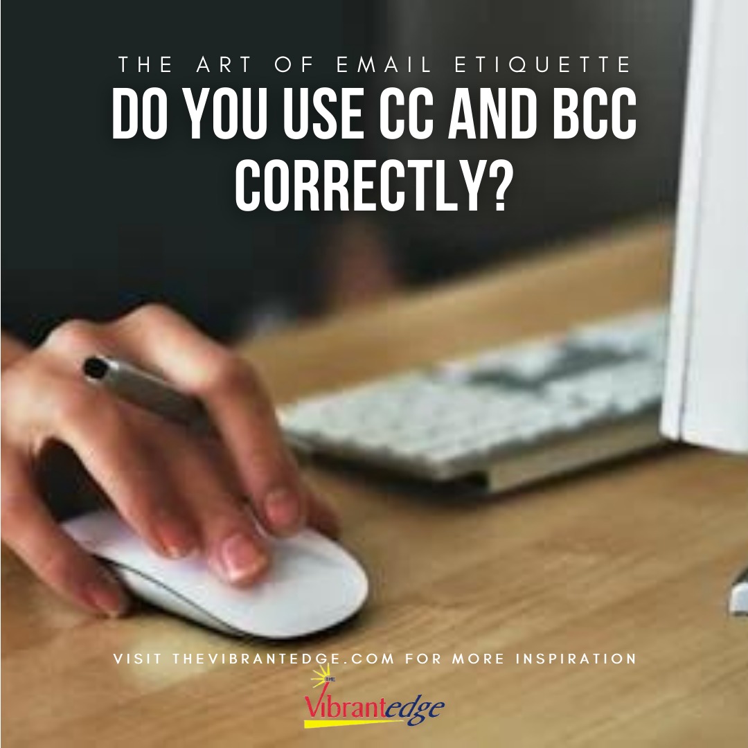 Revisit the recurring theme of email conversations! Use CC and BCC judiciously to avoid unnecessary clutter. Find the right balance in our blog.
Read it at thevibrantedge.com/inspiration

#EmailEtiquette #ProfessionalCommunication #WorkplaceWaltz