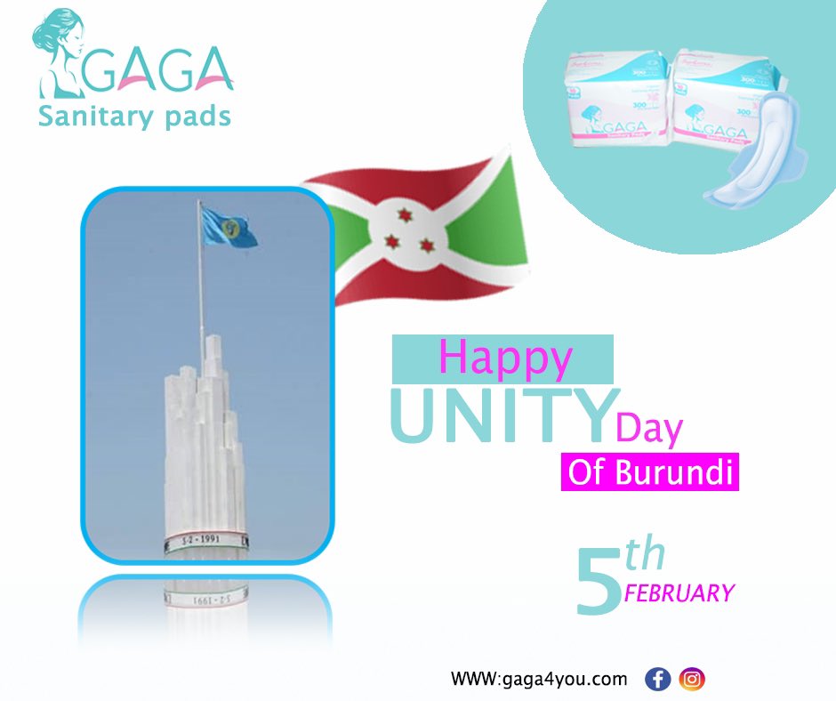 GagaSurl's tweet photo. Happy Unity Day 
#Burundi #gagasanitarypad https://t.co/USccNhRYjU