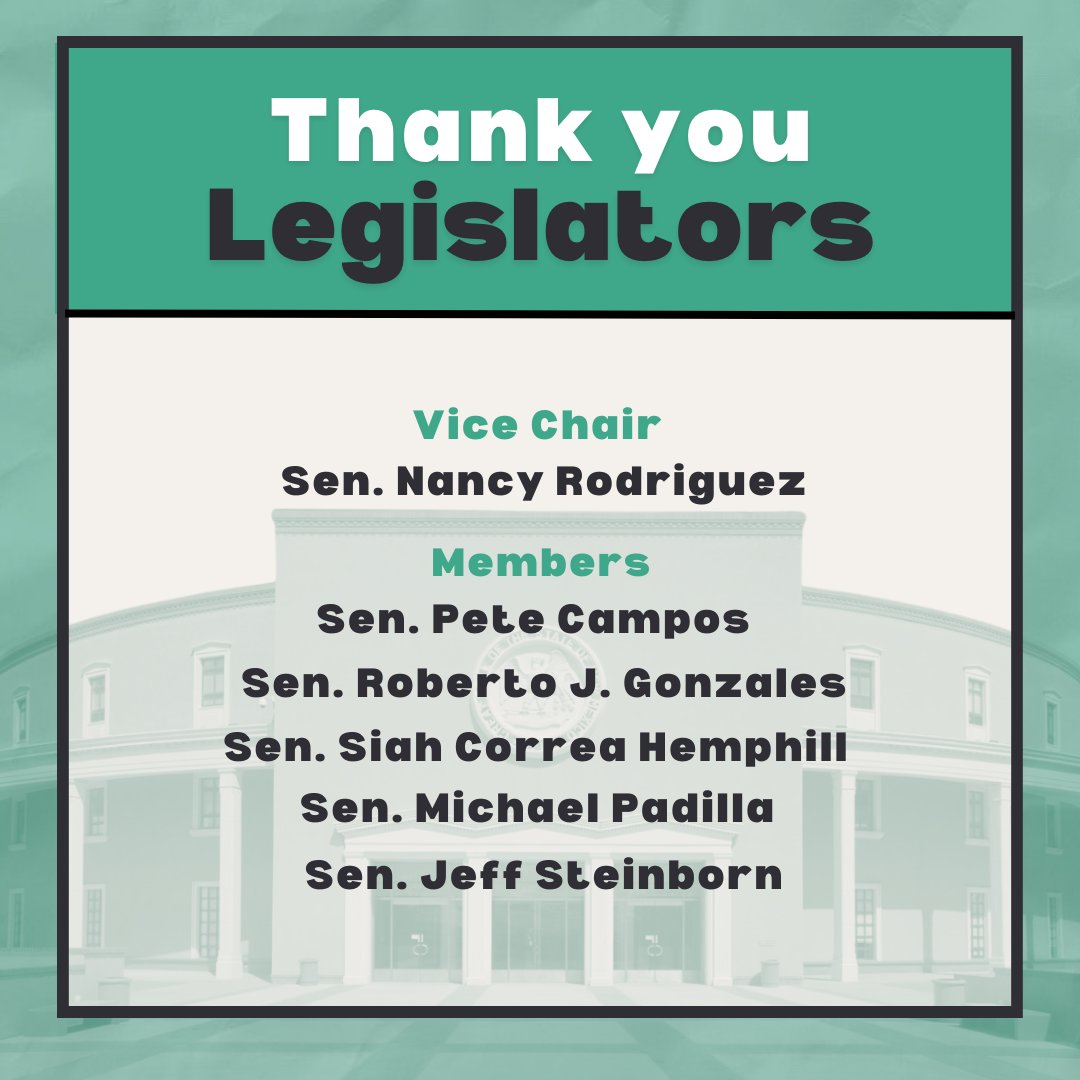 ICYMI: Over the weekend, SB3 - Paid Family &amp; Medical Leave (PFML) has cleared the Senate Finance Committee! Thank you to the Senators who voted in favor! 🙌 Let's show our appreciation for their support. Send a quick message of thanks today! #NMPFML #nmleg #nmpol