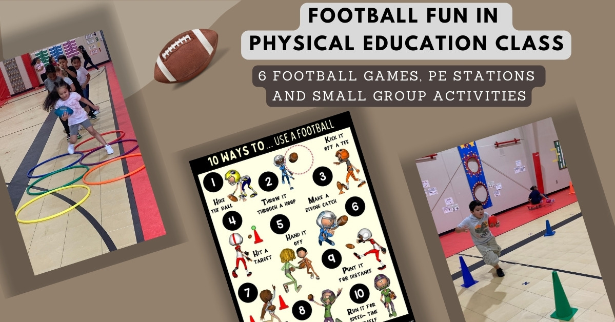 🏈📚🎉 #SuperbowlWeekend ➡️ PE Class ➡️ 🤾‍♂️🎽🏟️! 'Football Fun in Physical Education' article features 6️⃣ dynamic games & activities 🌟. Boost PE with 🏈 excitement, teamwork & skill mastery 🔄 ahead of the big game 🏆! Explore & play 👇bit.ly/3HNZH6N #PhysEd #ElemPE🎯