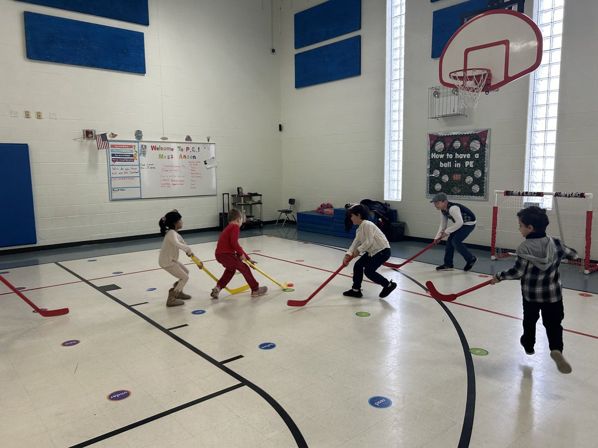 MsAnsonPE's tweet photo. Students worked so hard the past few weeks building their hockey fundamentals as well as learning hockey rules so they could play a real game. At the K-2 level this is a huge accomplishment! Proud of my @Prairie_Hawks They had an absolute blast. https://t.co/qzb6KrOySZ