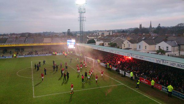 Awaydays23's tweet image. ON THIS DAY 2015: FC United at Torquay United #FCUM