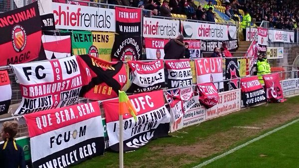 Awaydays23's tweet image. ON THIS DAY 2015: FC United at Torquay United #FCUM