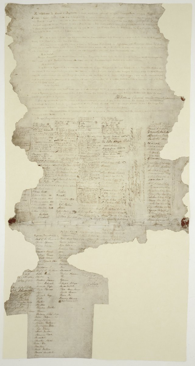 #OnThisDay 1840: The Treaty of Waitangi is signed in New Zealand, seen as the founding document between the Maori and the British Crown. #TreatyOfWaitangi #NewZealandHistory 🇳🇿