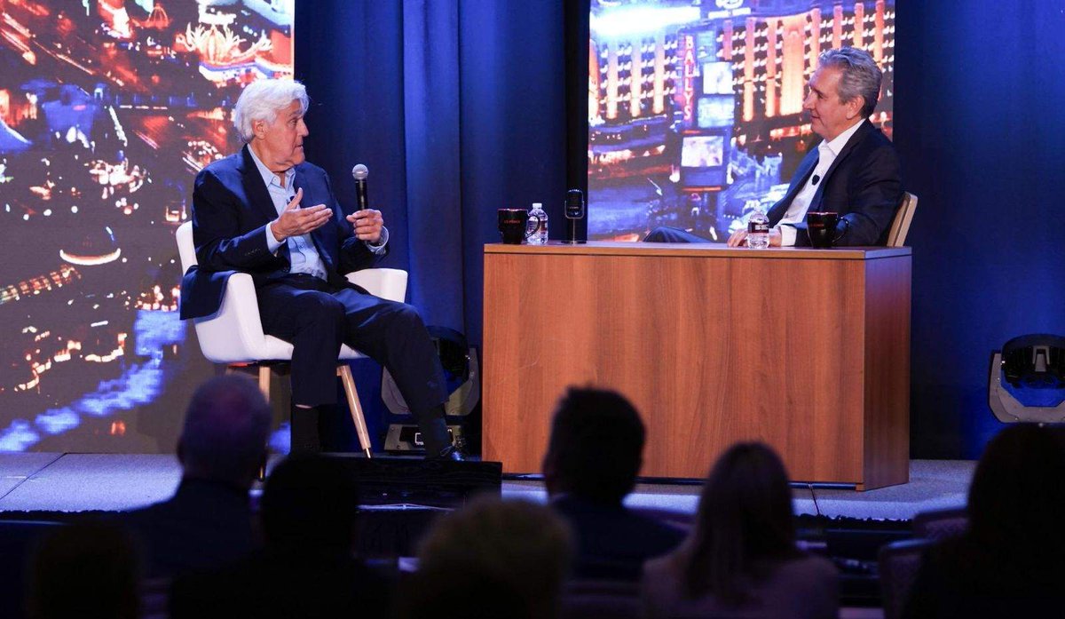 autodata's tweet image. We&apos;re still pinching ourselves after last week&apos;s #JDPAutoSummit! Did you enjoy seeing CEO Dave Habiger turn the tables on THE car guy himself, Jay Leno, with a “desk-side chat”?