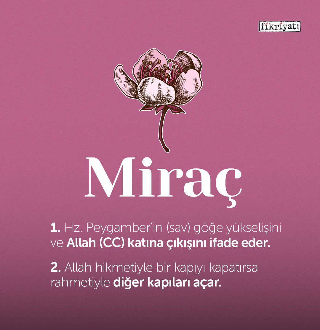 “Her imtihanın sonunda mutlaka bir mükafat vardır; tüm mesele sabır ve tahammülde.” 🌹 #Miraçkandili