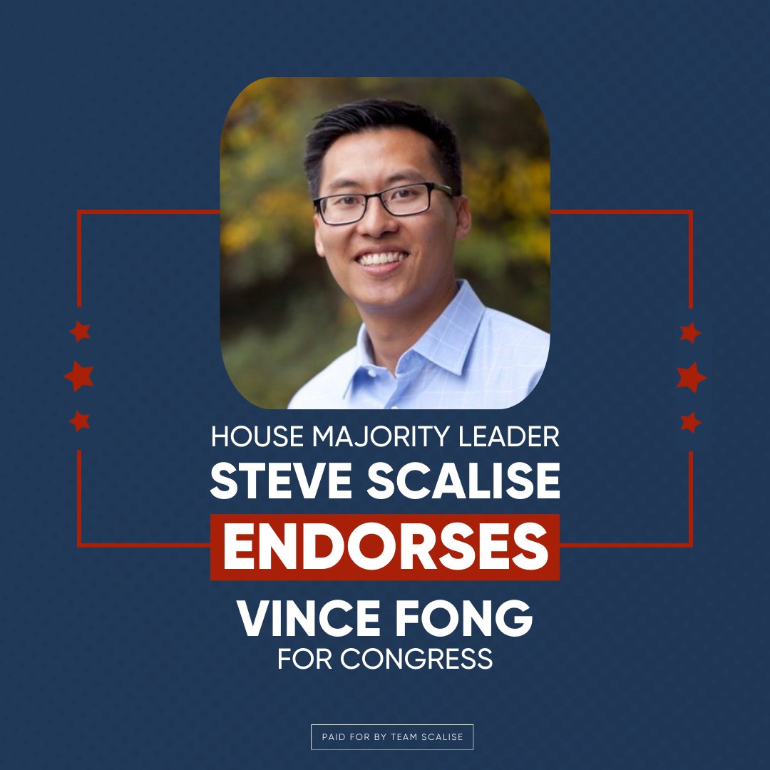 Vince is a trusted leader who has stood up for the Central Valley. @vfong will fight to defend water infrastructure, energy resources, and work to secure our southern border. I support Vince Fong for Congress in #CA20 and look forward to working with him for the American people.