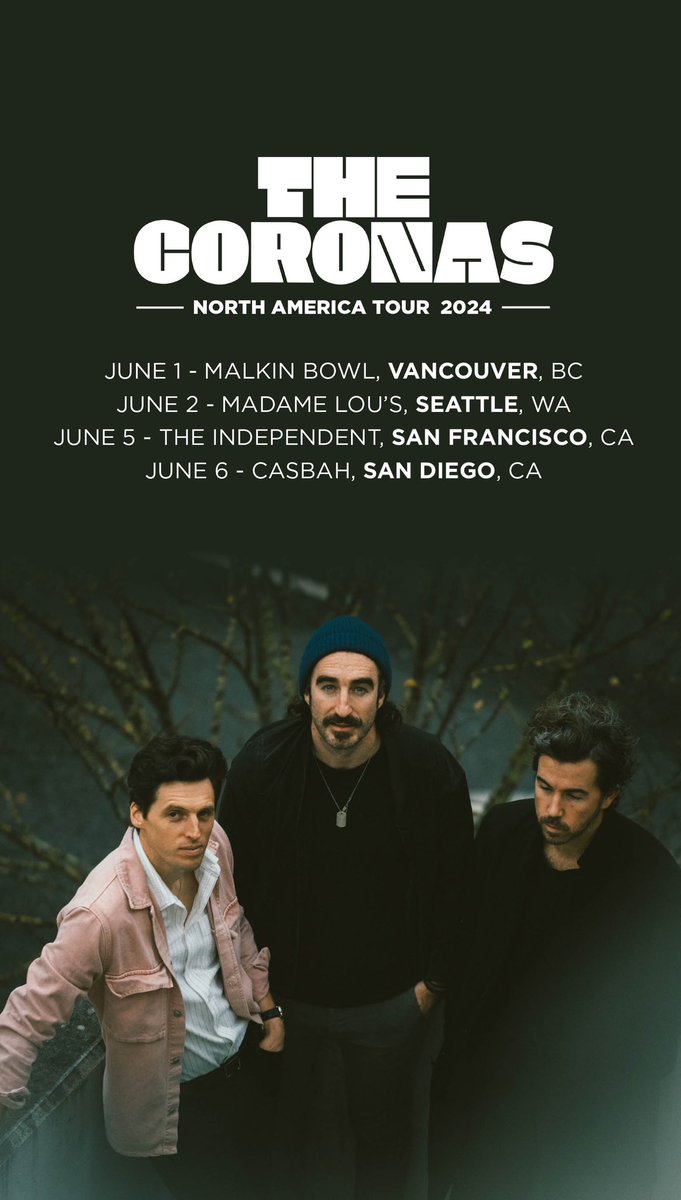 WEST COAST!!!! You didn’t think we had forgotten about you! We will be back in Vancouver, Seattle, San Francisco & San Diego this June!! See yas then x