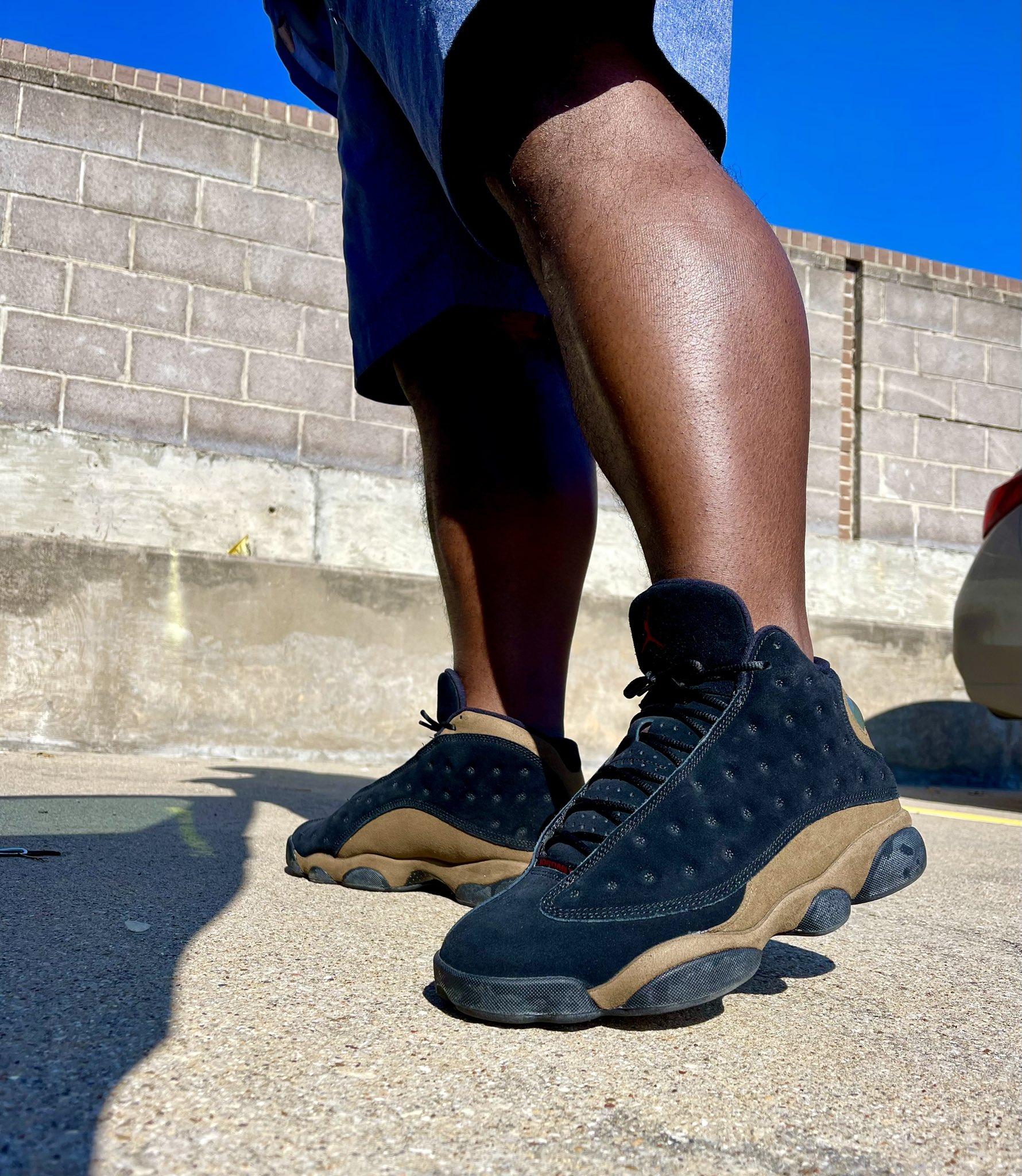 Patrick Broussard on X Todays on feet from your friendly neighborhood mailman Air Jordan 13 Color Black True Red Light Olive Style Code 414571 006 Release Date January 20 2018 Price 190 SNKRSKickCheck...