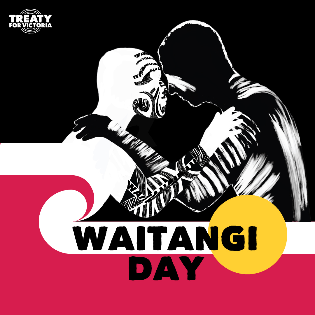 Te Tiriti o Waitangi - The Treaty of Waitangi was signed in Aotearoa, 1840.

No Treaty can solve all the issues our peoples face, but they are a form of protecting sovereignty, culture, and language. We respect and support our Māori cousins and their right to Self-determination.