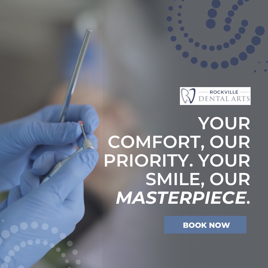 Your comfort is our priority, your smile our masterpiece. Experience gentle, expert dental care at Rockville Dental Arts. 🌟🪥

For a comfortable dental experience, contact us now! 

#ComfortableDentistry #MasterpieceSmile #RockvilleSmiles #GentleDental #PatientCare #HealthySmile