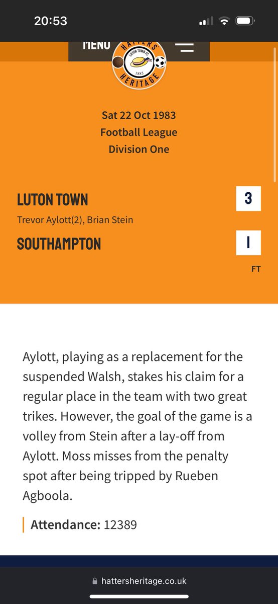 hotshothilly's tweet photo. @HattersHeritage @LutonTown Turned up a couple of minutes late and Frankie Bunn had already gone off injured. The first of many games! https://t.co/36zZsiSv9u