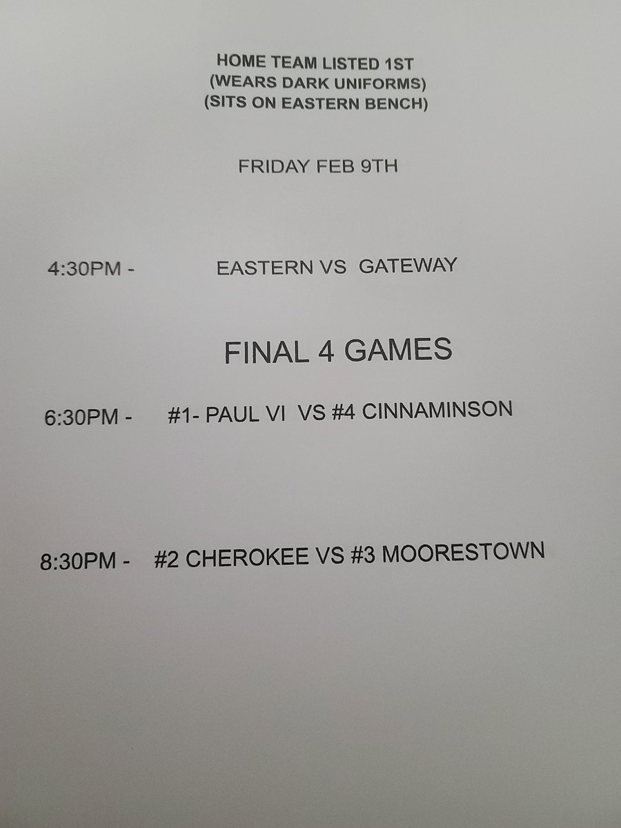 HERE WE GO... THE 2024 CHAMPIONSHIP WEEKEND SCHEDULE . On SUNDAY HALL OF FAME,BRUCE,VANLIEW AWARDS ALL GIVEN OUT IN BETWEEN 3RD PLACE AND CHAMPIONSHIP GAME. 
3 POINT SHOOTOUT CONCLUDES. YOU WON'T WANT TO BE ANYWHERE ELSE. THEN, HOME FOR THE SUPER BOWL.