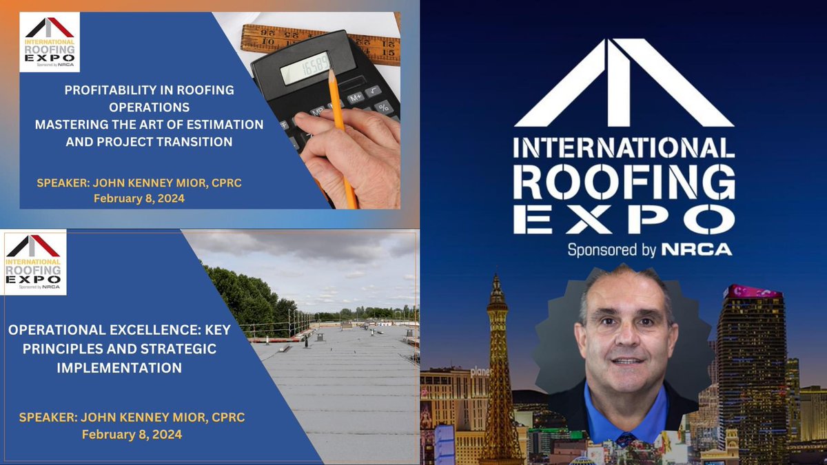rfgest's tweet photo. I am speaking at IRE 2024 at the Las Vegas Convention Center this week. I hope you can join me for an insightful education session on Thursday, the 8th, where I'll dive deep into roofing estimating and operations.
See you there!
#IRE2024 #RoofingExcellence #EstimationMastery https://t.co/eggczWlLEP