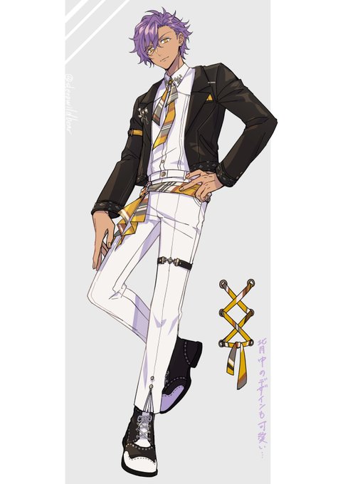 「standing yellow necktie」 illustration images(Latest)