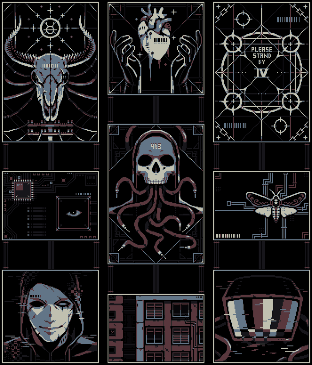 Some pixel art from 2 different game mockups I never quite finished ⭐️💀