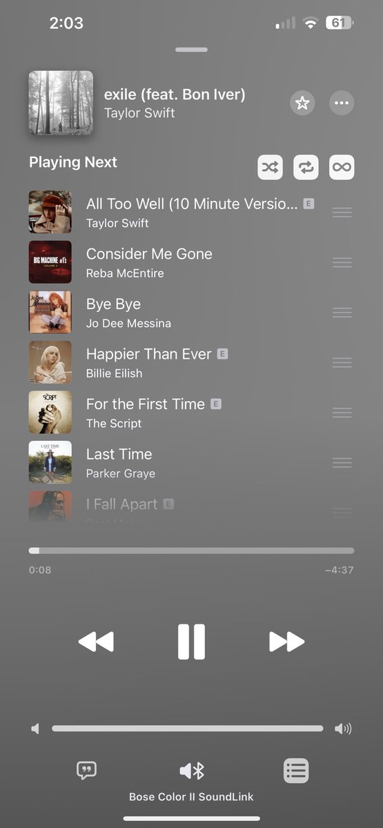 emross98's tweet photo. was having a great day and then shuffle said absolutely not https://t.co/oizQUnm94r
