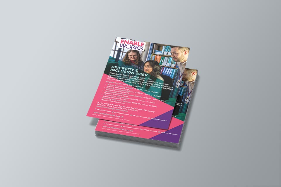 Ak39380645Umair's tweet photo. A4 or A5 multiple leaflet or flyer design for marketing ENABLE Works Diversity & Inclusion Week Programme Activities.
#graphicdesign #print #marketing #webdesign #leaflets #flyers #posters #employment #jobs #training #apprenticeships #diversity #inclusionweek #enableworks https://t.co/mOOEm61cVU