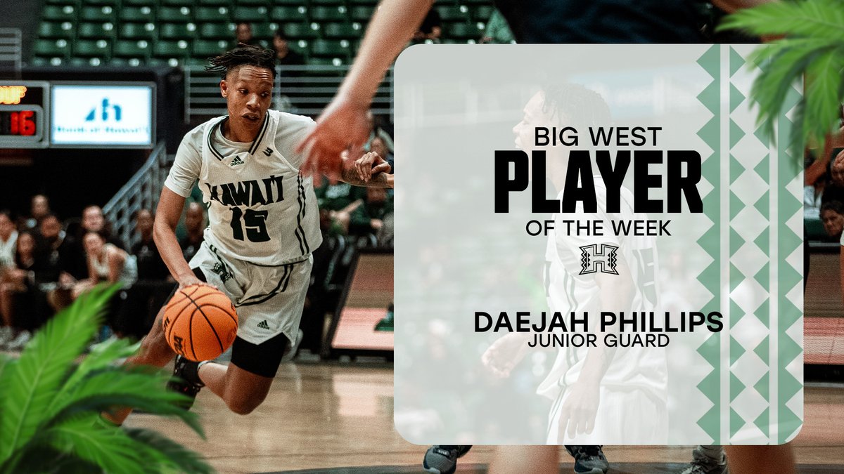 HawaiiWBB's tweet photo. UH's Daejah Phillips Earns Big West Player of the Week Honor

Story ➡️ https://t.co/MIOc1lKC8M

#GoBows #SISTAHHOOD https://t.co/U2gMvUNnr4