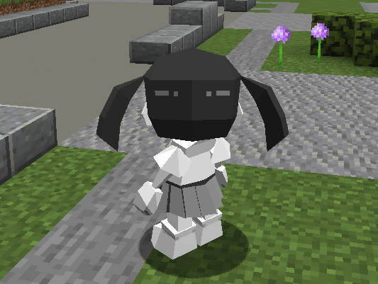 and using that, now she's in minecraft!!