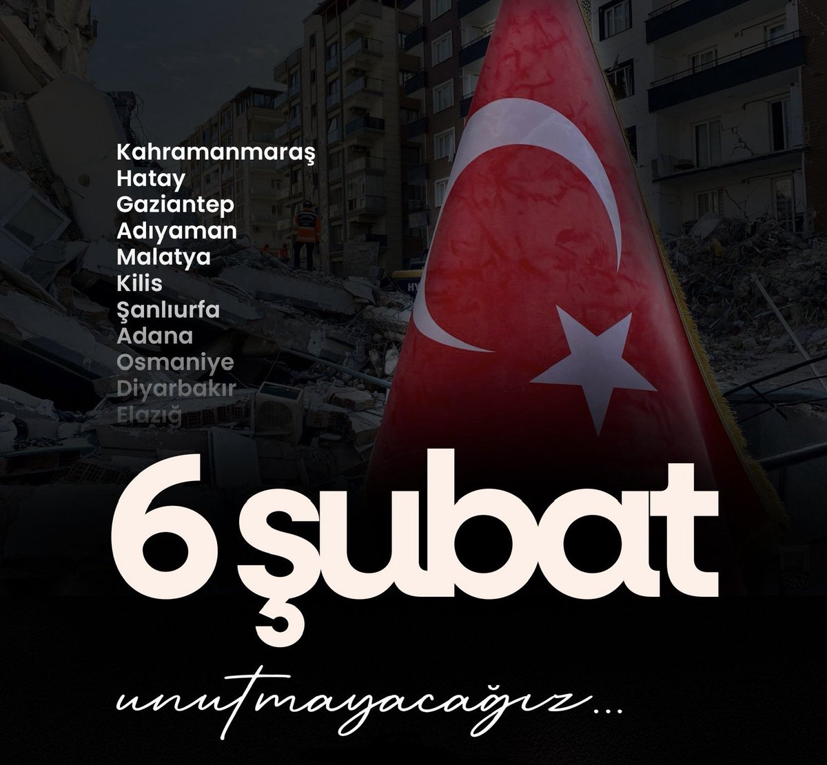 SusurlukAkGenc's tweet photo. Hiçbir zaman unutmayacağız.

Kaybettiklerimize sonsuz rahmet ve saygıyla...

#6Şubat2023 https://t.co/cryYkrtEvw
