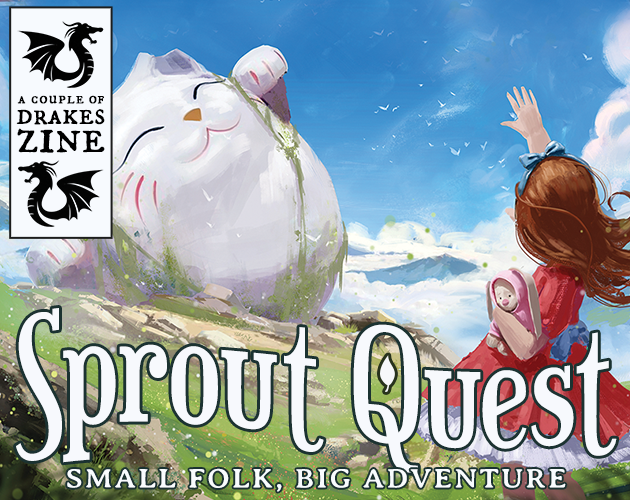 Sprout Quest is a game of wholesome adventure in the spirit of David the Gnome, the Smurfs, and Care Bears. Play as small nature spirits charged with waking the sages who usher in the new seasons. 🔗 acoupleofdrakes.itch.io/sprout-quest Happy ZiMo '24!