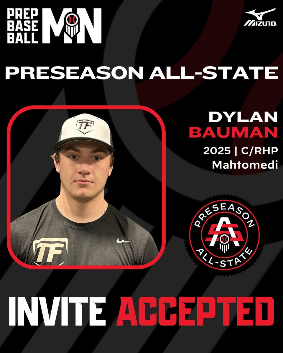 Prep Baseball Minnesota (@prepbaseballmn) on Twitter photo ๐๐๐๐ ๐๐ ๐๐ซ๐๐ฌ๐๐๐ฌ๐จ๐ง ๐๐ฅ๐ฅ-๐๐ญ๐๐ญ๐
Dylan Bauman โก๏ธ ๐๐ฏ๐ท๐ช๐ต๐ฆ ๐๐ค๐ค๐ฆ๐ฑ๐ต๐ฆ๐ฅ
โ๏ธ: <a href="/Bauman_Dylan34/">Dylan Bauman</a>
โพ: C/RHP
๐: 2025
๐: <a href="/MahtomediPride/">Mahtomedi Activities</a>
๐ฅ: <a href="/TaketheField/">Take the Field</a>
#MNPreseasonAS24
๐ค: loom.ly/NTFufOk ๐๐๐๐ ๐๐ ๐๐ซ๐๐ฌ๐๐๐ฌ๐จ๐ง ๐๐ฅ๐ฅ-๐๐ญ๐๐ญ๐
Dylan Bauman โก๏ธ ๐๐ฏ๐ท๐ช๐ต๐ฆ ๐๐ค๐ค๐ฆ๐ฑ๐ต๐ฆ๐ฅ
โ๏ธ: <a href="/Bauman_Dylan34/">Dylan Bauman</a>
โพ: C/RHP
๐: 2025
๐: <a href="/MahtomediPride/">Mahtomedi Activities</a>
๐ฅ: <a href="/TaketheField/">Take the Field</a>
#MNPreseasonAS24
๐ค: loom.ly/NTFufOk
