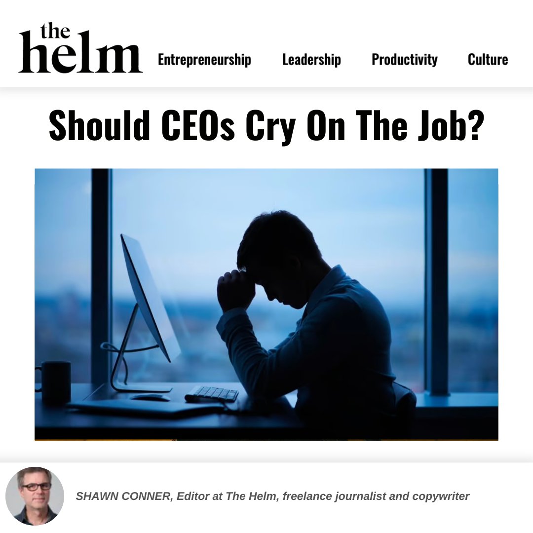 Traditionally, CEOs have projected an image of strength and certainty. But these are different times — when, if ever, does it benefit to show emotion like grief or sadness? We're looking at the pros and cons of expressing emotion for CEOs here: bit.ly/49nso6f