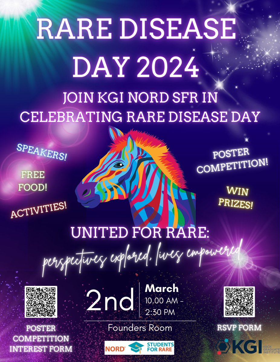RareDiseases's tweet photo. The #StudentsForRare chapter at @KeckGrad is hosting this #RareDiseaseDay event in Claremont, California on Saturday, March 2, and you are invited to attend!
Register here: https://t.co/sk95Kj27On https://t.co/3pVLWWRJYc