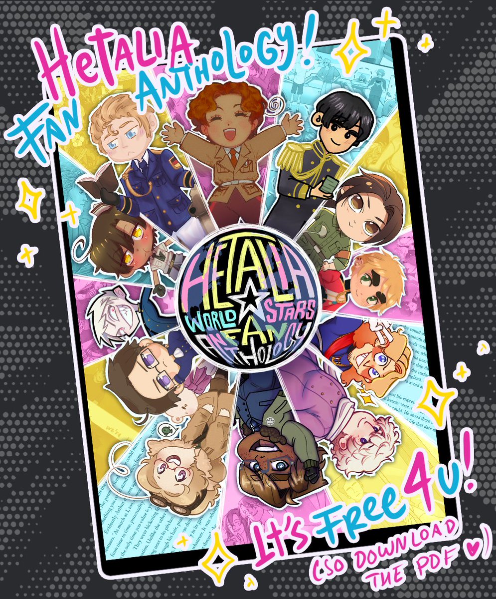 Jackce's tweet photo. One of the works (well, actually 2 of them since I designed the cover too) I did for the #Hetalia Anthology Fanzine! @hws_anthology  is free for you to download, link in the thread!

#hwsPrussia #aphPrussia #HetaliaFanart #HetaliaFanfic https://t.co/tIflARC7XO