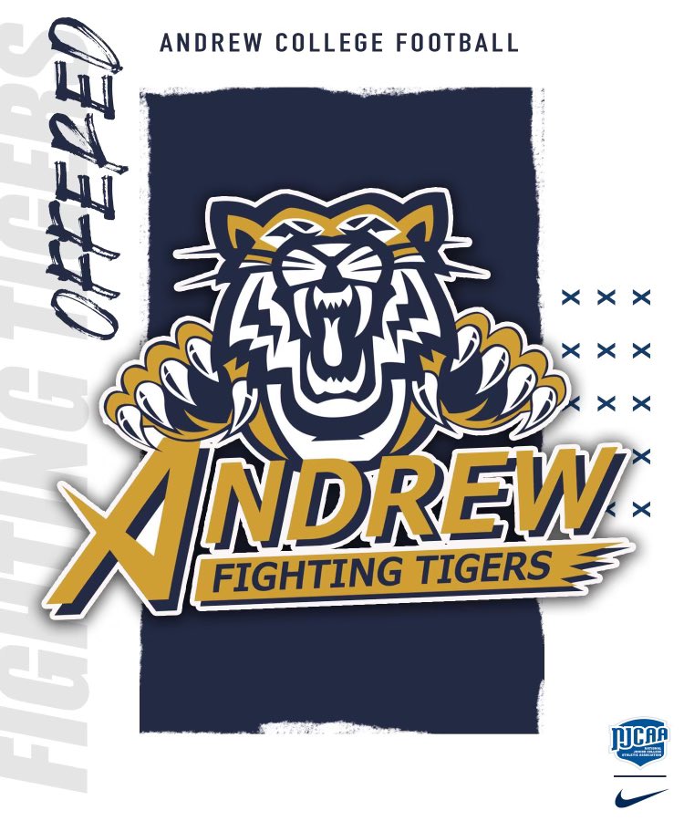 Blessed ✝️to receive an offer from <a href="/TigersAndrew/">Andrew College Fighting Tigers Football</a> <a href="/Dcanes40Lucas/">Derrick Lucas</a> <a href="/keithetheredge1/">keith etheredge</a> <a href="/ReginaldLSmith/">Reginald Smith</a> <a href="/AHSALFBRECRUIT/">Auburn High School Football Recruiting</a>