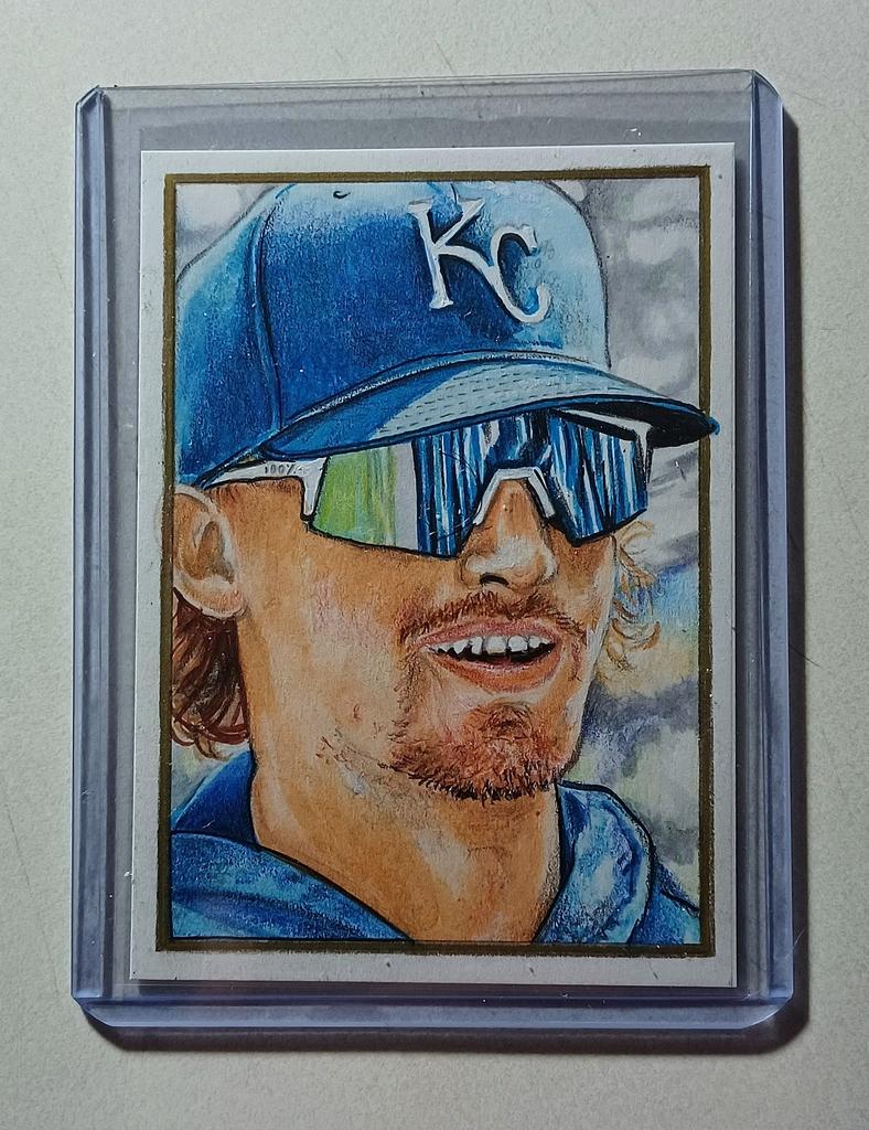 my 1/1 card of KC Royals 288 million dollar man, SS/ Bobby Witt , the new face of the franchise for the next 11 yrs. #Royals #bobbywitt @Topps #cardart