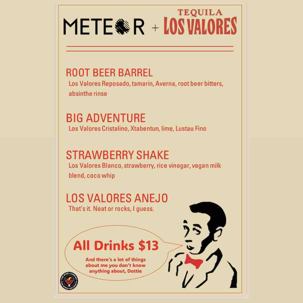 Movie Monday at Meteor just got spiked with a brand new tequila from Laika Spirits, Los Valores. Making its Minnesota debut at the one and only, weekly movie night at an old ass bar in Minneapolis. Guess what flick is being featured!?