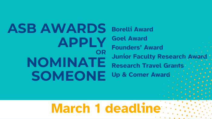 AmSocBiomech's tweet photo. Shine a spotlight on exceptional #biomechnics researchers by nominating for the Borelli Award, Goel Award for Translational Research in Biomechanics, Founders’ Award, Junior Faculty Research Award, Research Travel Grants, Up &amp; Comer Award. Close March 1.
 https://t.co/qa9IXJMaZy https://t.co/byV4TTlomI