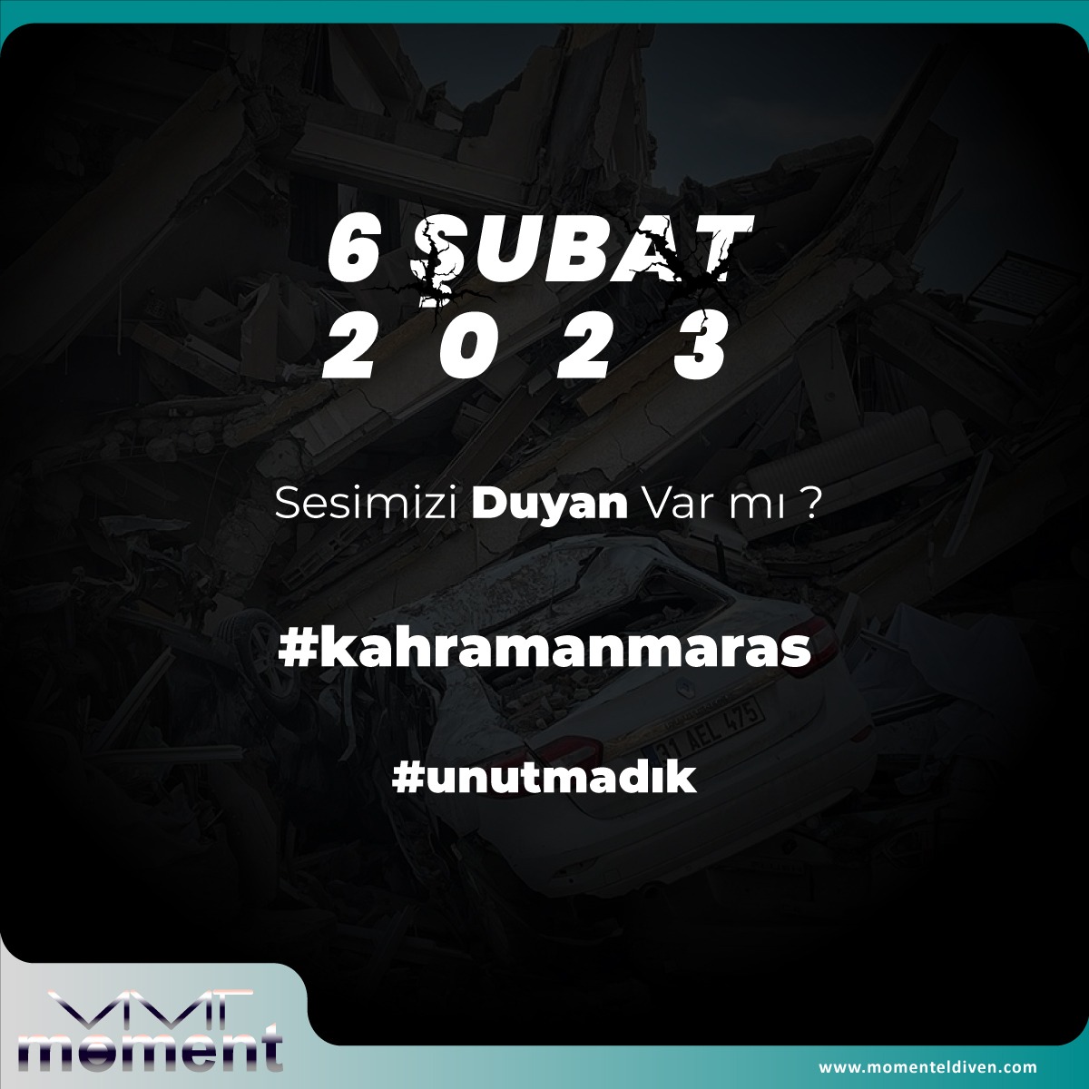 MomentEldiven's tweet photo. 6 Şubat 2023 

SESİMİZİ DUYAN VAR MI ? 

#kahramanmaraş #unutmadık https://t.co/EKKnlQBb9U