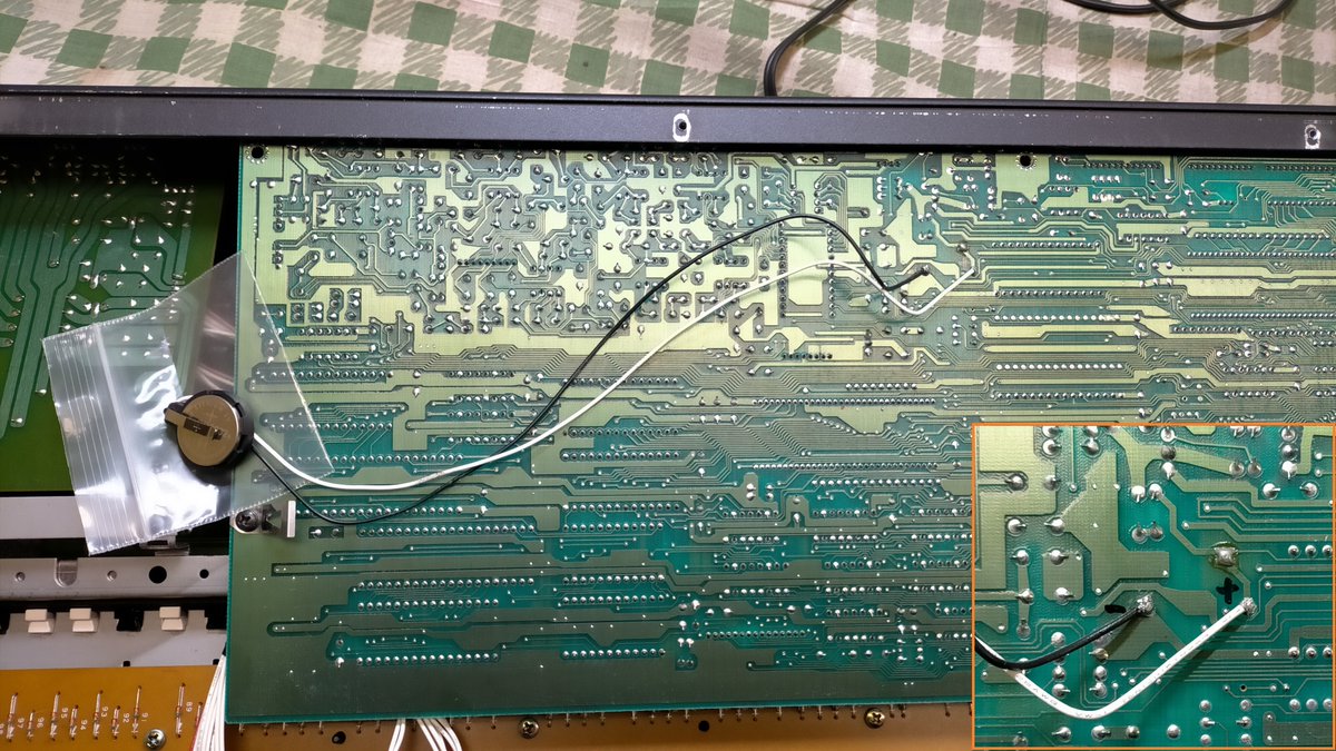 YAMAHA V50 の電池交換(CR2032)🎹 次回の交換がラクに済むよう基盤の裏