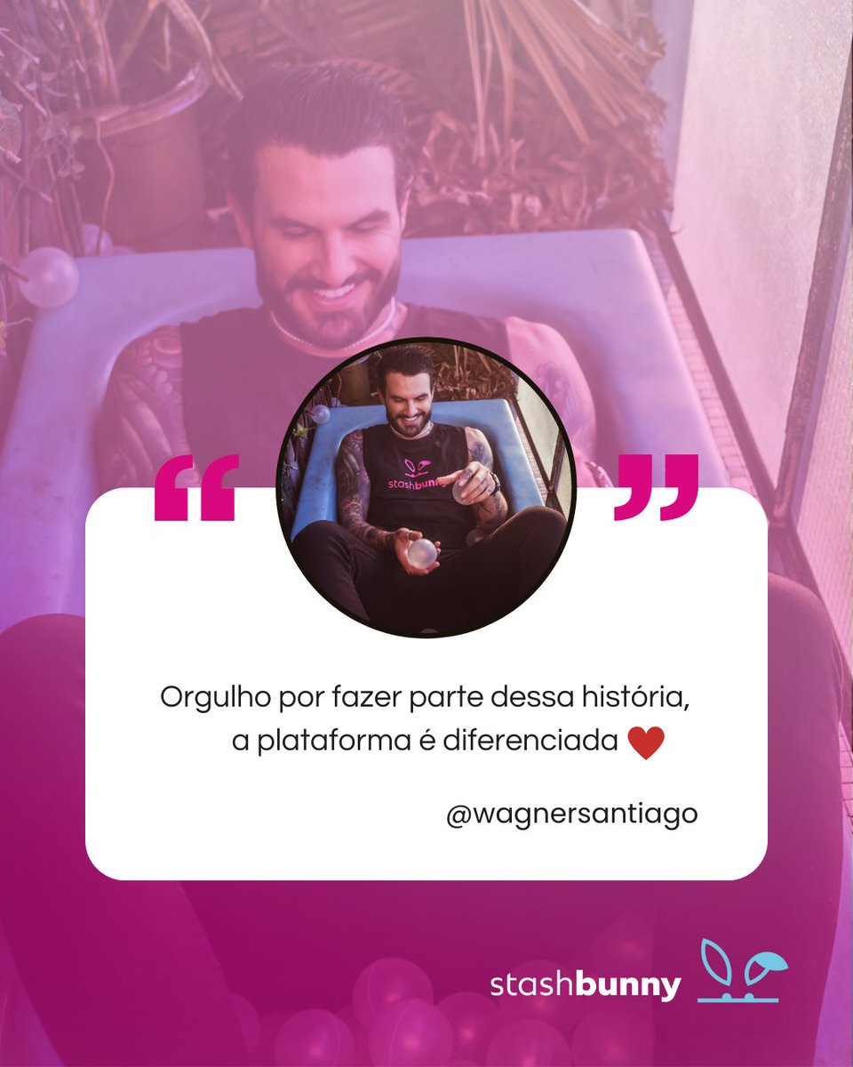 StashBunny's tweet photo. É sempre emocionante receber depoimentos como esse! 🌟 
Nos enche de orgulho ter criadores tão incríveis como o @wagnersantiago fazendo parte da nossa comunidade. 🐰💖

#StashBunny #DepoimentoReal #VemSerBunny https://t.co/ZvcZP4bJhr