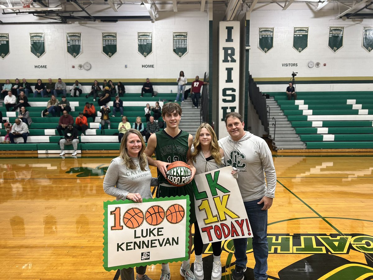 Congratulations to junior Luke Kennevan for scoring his 1000th point today.
