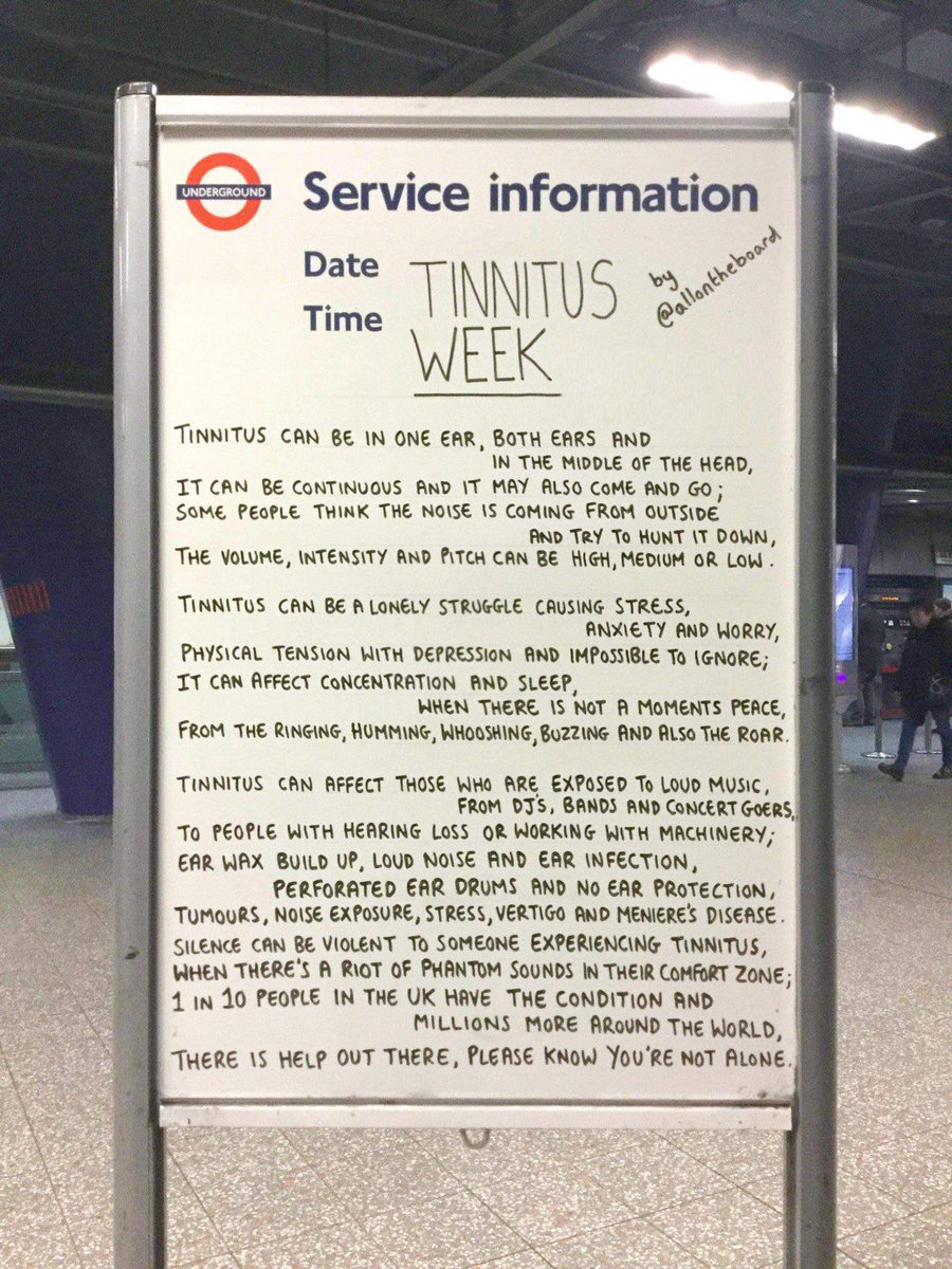 allontheboard's tweet photo. Tinnitus can be a lonely struggle causing stress, anxiety, worry, depression, physical tension and sleepless nights. Sending love and peace to anyone affected by this condition. You are not alone in experiencing this, however lonely it feels.

#TinnitusWeek #Tinnitus https://t.co/2Acy20Jr61