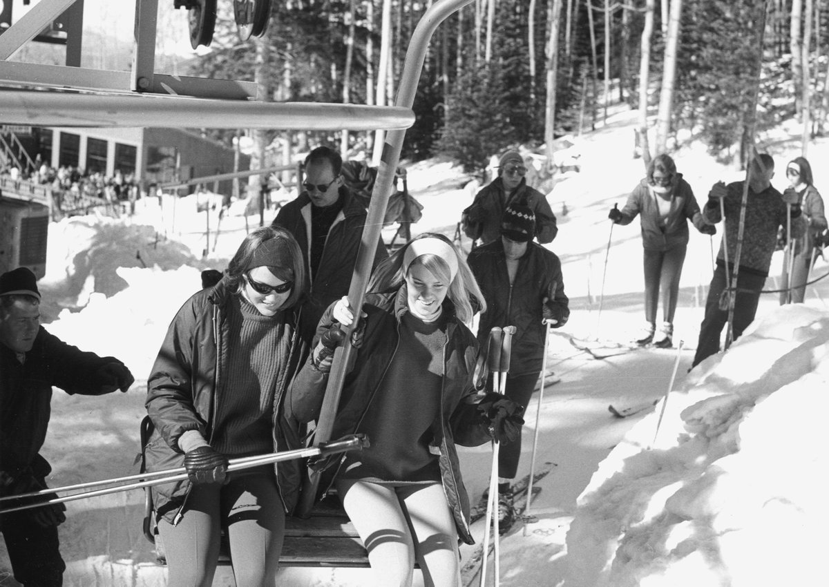 NARiverside's tweet photo. The ski slopes are calling to us on this #RecDay and #BigBear and #SnowBowl have been providing a perfect locale to get our fitness on for decades. Here are images from Big Bear in 1951 and Arizona Snowbowl in 1966. https://t.co/B80B7mW3vp